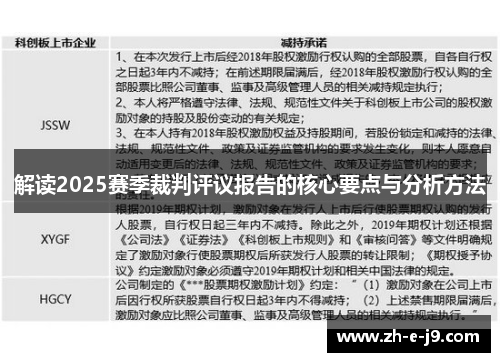 解读2025赛季裁判评议报告的核心要点与分析方法